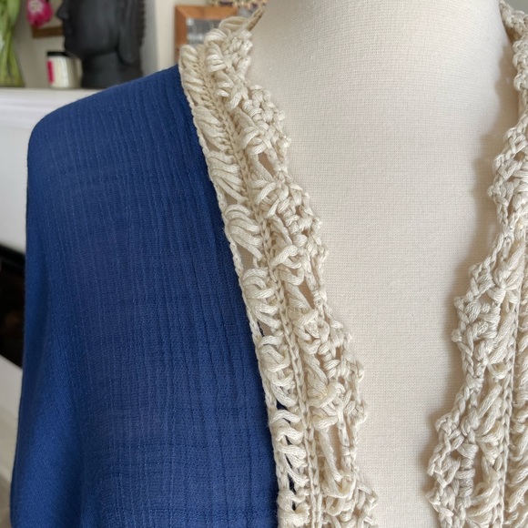 Free People Crochet Robe in Blue - Picture 5 of 9